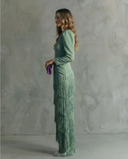 CAMILLA™ | ELEGANTE VESTIDO MIDI CON MANGAS CON FLECOS