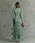 CAMILLA™ | ELEGANTE VESTIDO MIDI CON MANGAS CON FLECOS