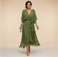 MARTA™ | VESTIDO DE GASA CON ESCOTE EN V
