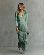 CAMILLA™ | ELEGANTE VESTIDO MIDI CON MANGAS CON FLECOS
