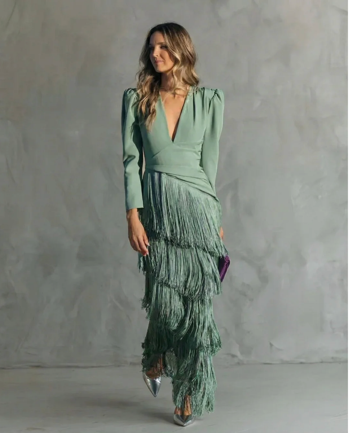 CAMILLA™ | ELEGANTE VESTIDO MIDI CON MANGAS CON FLECOS