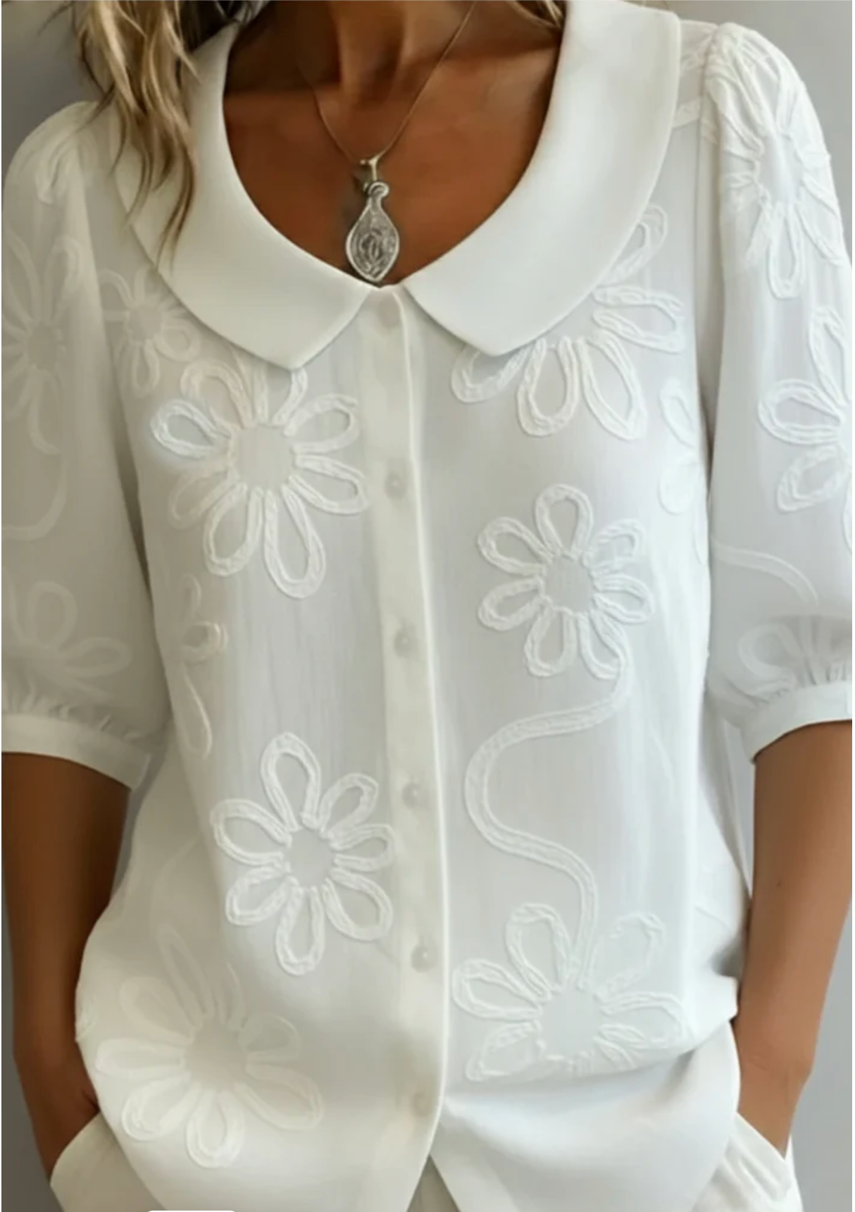 Elegante blusa floral