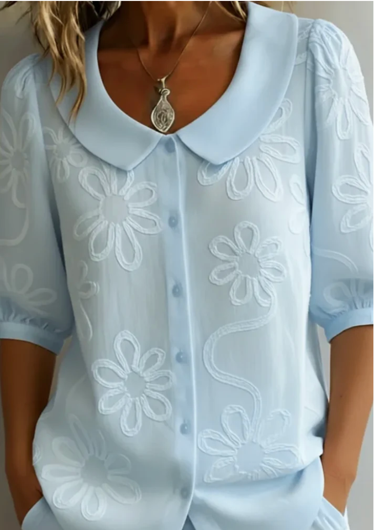 Elegante blusa floral