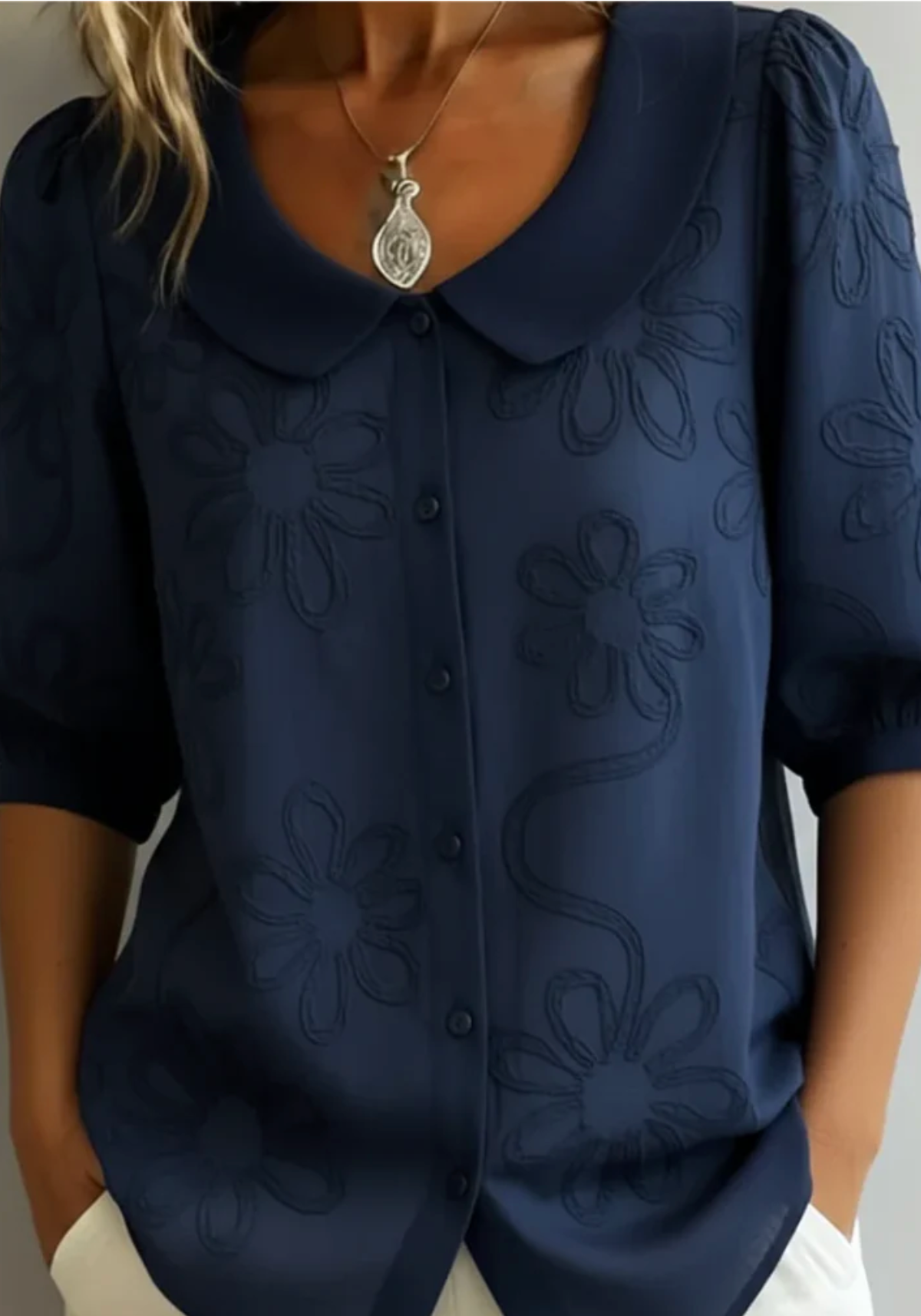 Elegante blusa floral
