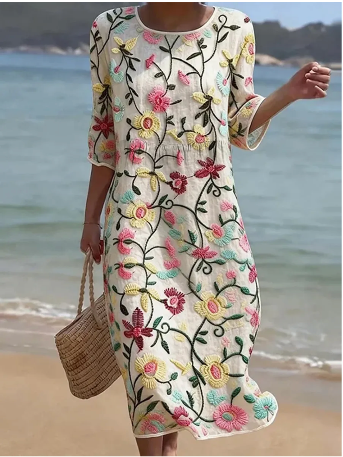 Rebecca | Vestido con fantasía floral