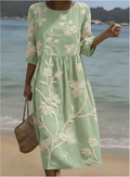 Andrea | Vestido Midi con Estampado Floral
