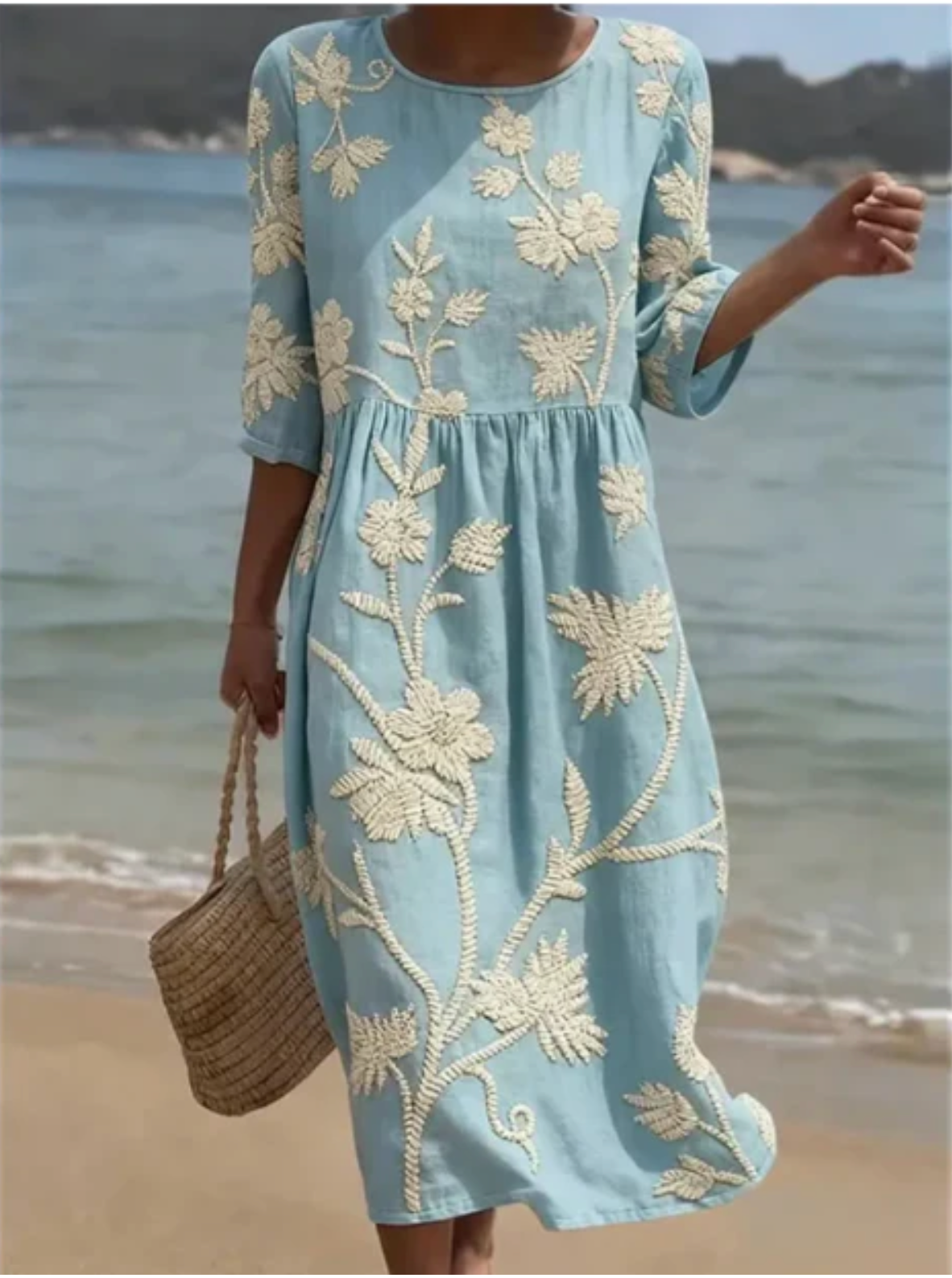 Carla | Vestido Midi con Estampado Floral