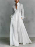 Nerea | Vestido maxi minimalista con cuello alto