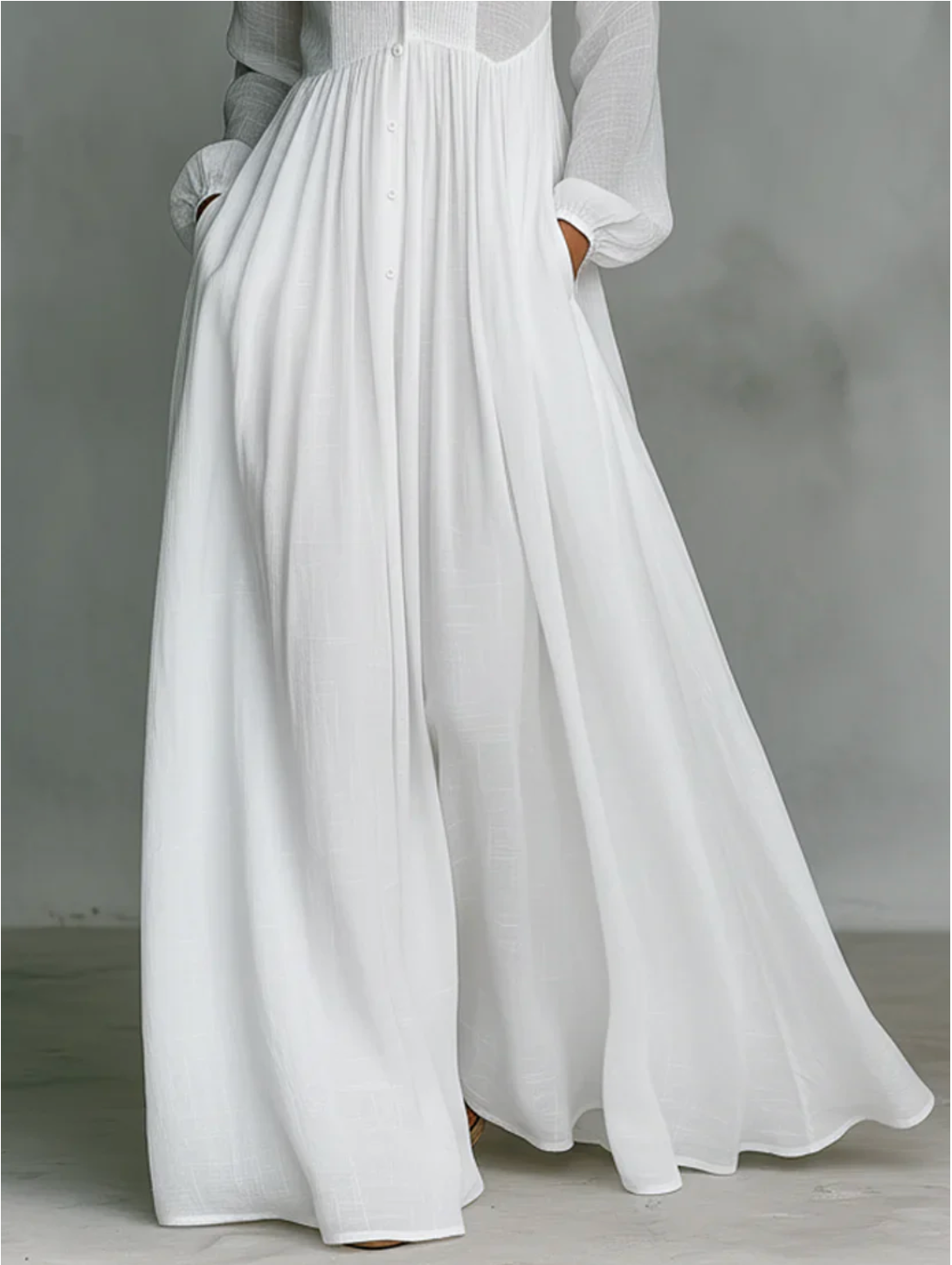 Nerea | Vestido maxi minimalista con cuello alto
