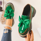 Mocasines con lazo brillante