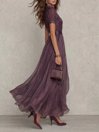 Ashley | Vestido largo de gasa vintage