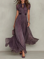 Ashley | Vestido largo de gasa vintage